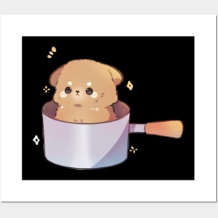 Puppy in a Pot Posters and Art